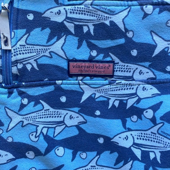 Vineyard Vines FISH quarter zip Shep Shirt - Picture 2 of 7